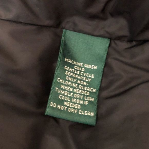 Ralph Lauren Active Black Puffer Jacket Zip Front Long Sleeve Aztec size XS - Picture 13 of 16